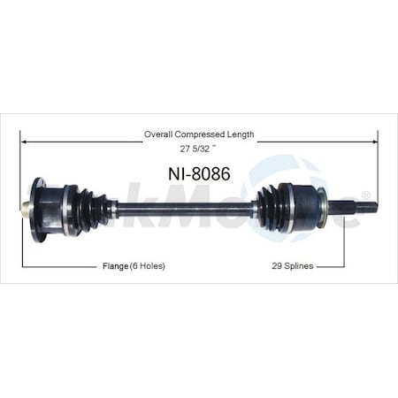 Surtrack Axle Cv Axle Shaft, Ni-8086 NI-8086